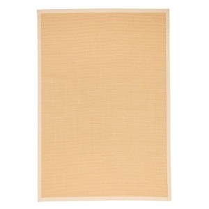 Beiger Pergamon Sisalteppich Natura Klassisch mit Bordüre, 150x150cm.