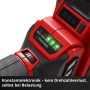 Detailaufnahme: Einhell Akku-Winkelschleifer TP-AG 18/125 mit Drehzahlanzeige und Überlastschutz.