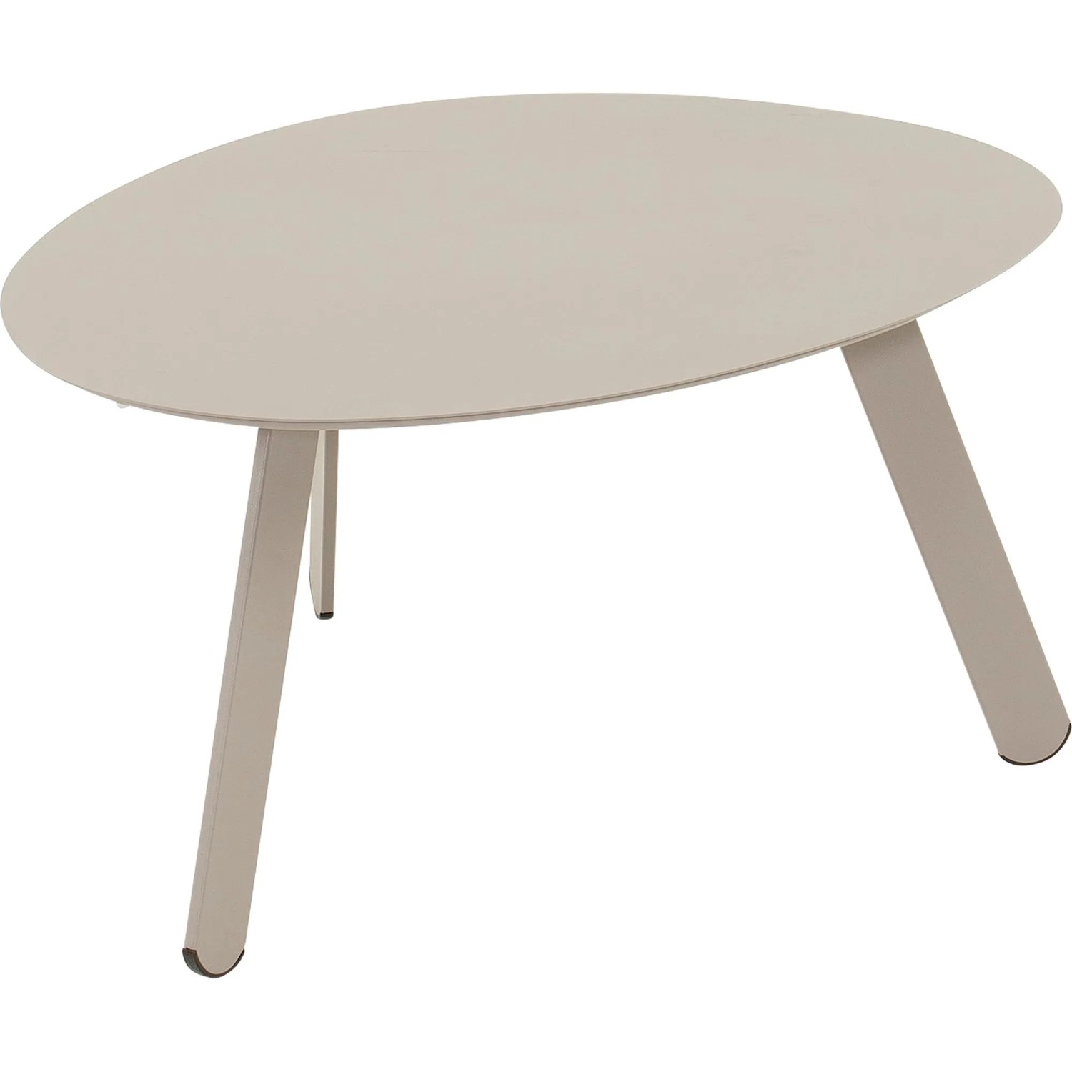Lesli Gartentisch Tiki Oval Stahl Grau 74 cm x 60 cm