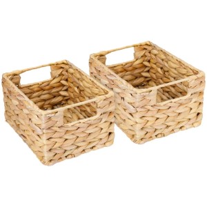 HMF 37244-S2 Aufbewahrungskorb Korb Geflochten Wasserhyazinthe Seegras Größe S 22 x 17 x 12 cm