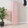 Rosa Schließfachschrank (35x46x180 cm) aus Stahl, ideal für Büro oder Zuhause.