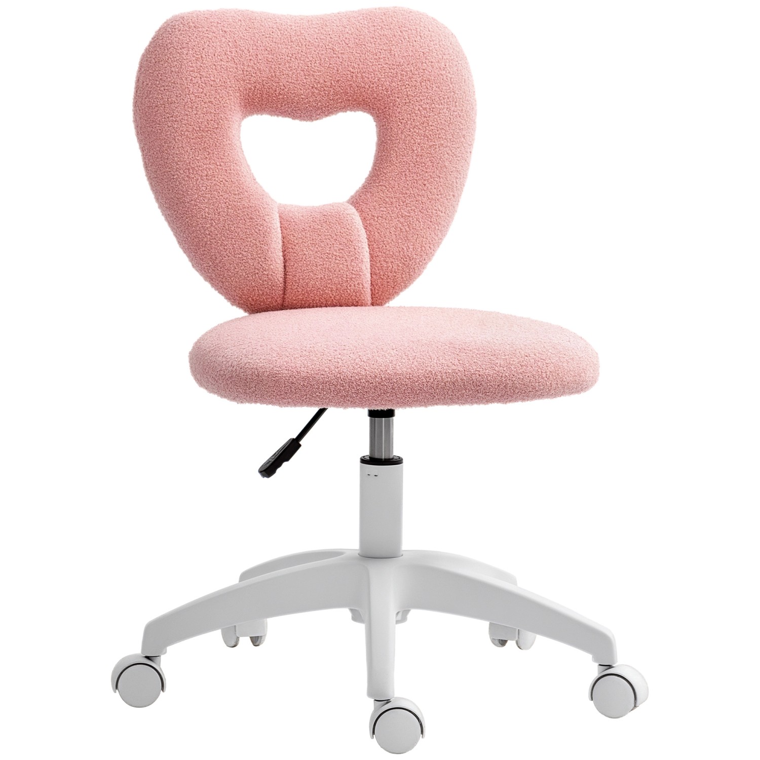 HOMCOM Schreibtischstuhl Polyester Rosa 56L x 45B x 78-88H cm