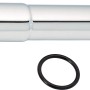 Verchromtes Verlängerungsrohr, Ø 32 mm, für Siphonverlängerung mit Dichtungsring.