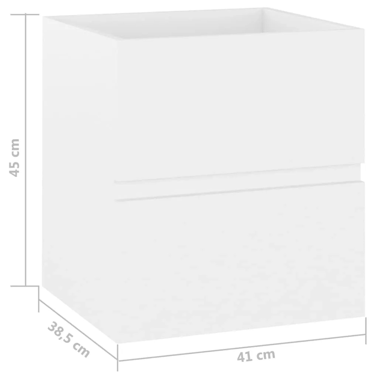 vidaXL Waschbeckenunterschrank mit Einbaubecken Weiß Holzwerkstoff 3071531_13