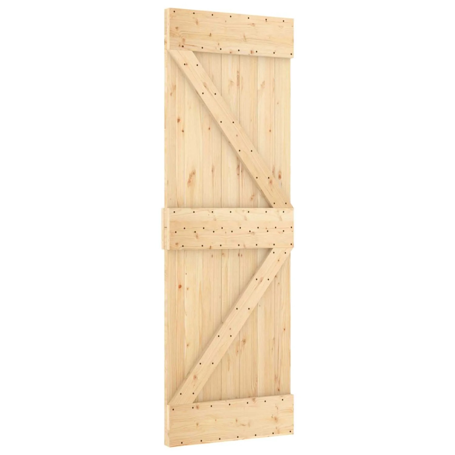vidaXL Schiebetür NARVIK Natur und Schwarz 70 x 210 cm 152,5 cm 3445239