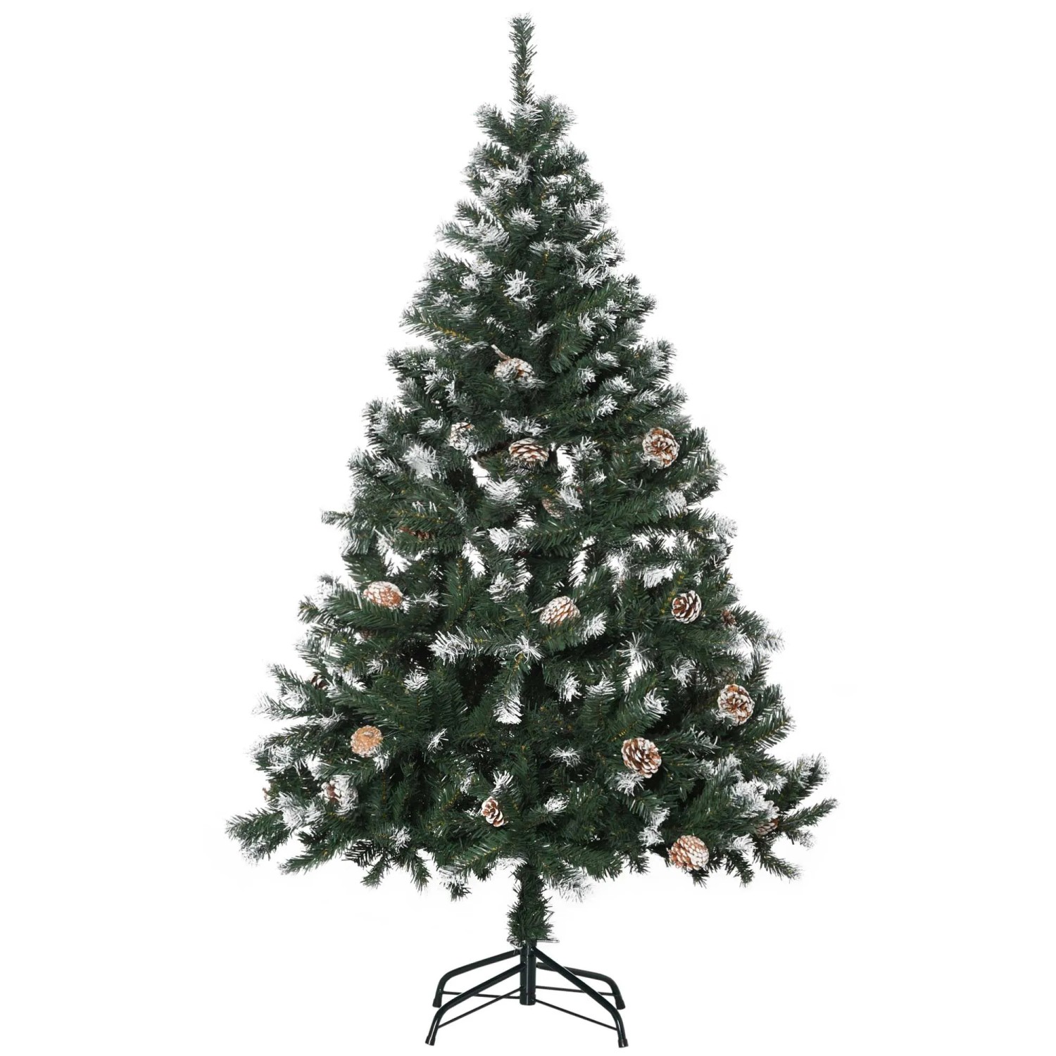 HOMCOM Weihnachtsbaum Kunststoff Stahl 85L x 85B x 150H cm