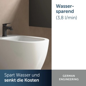 Ideal Standard Alero Bidetarmatur Auslaufhöhe 95 mm Schwarz Matt