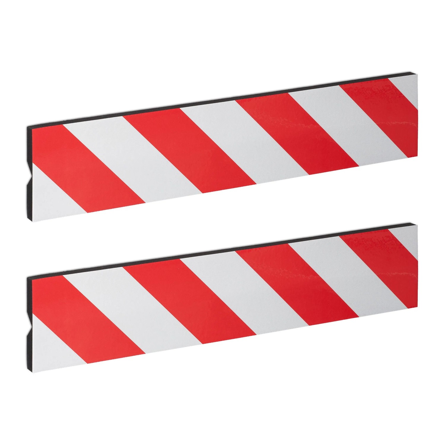 Relaxdays Wandschutzmatte 2er Set EVA Rot Weiß Selbstklebend Reflektierend 50 cm x 10 cm x 1,5 cm 30 g