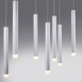 Just Light LED-Pendelleuchte Bruno, 10-flammig, Aluminium, schlankes Design.