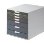 Durable Schubladenbox A4 Varicolor mit 7 Fächern in Mehrfarbig zur Aufbewahrung und Ordnung.