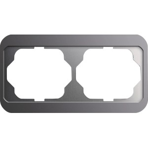 Busch-Jaeger Abdeckrahmen Alpha Nea Platin, 2-fach waagerecht.