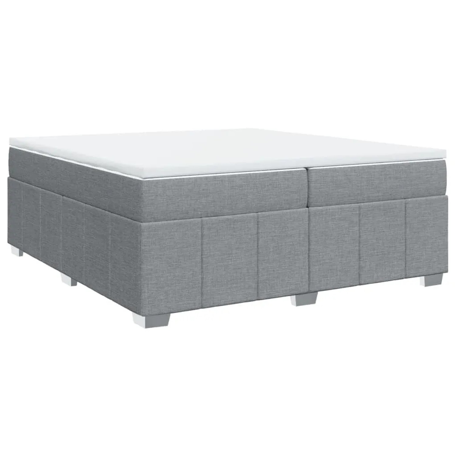 vidaXL Boxspringbett mit Matratze Hellgrau 200x200 cm Stoff 3285498 günstig online kaufen