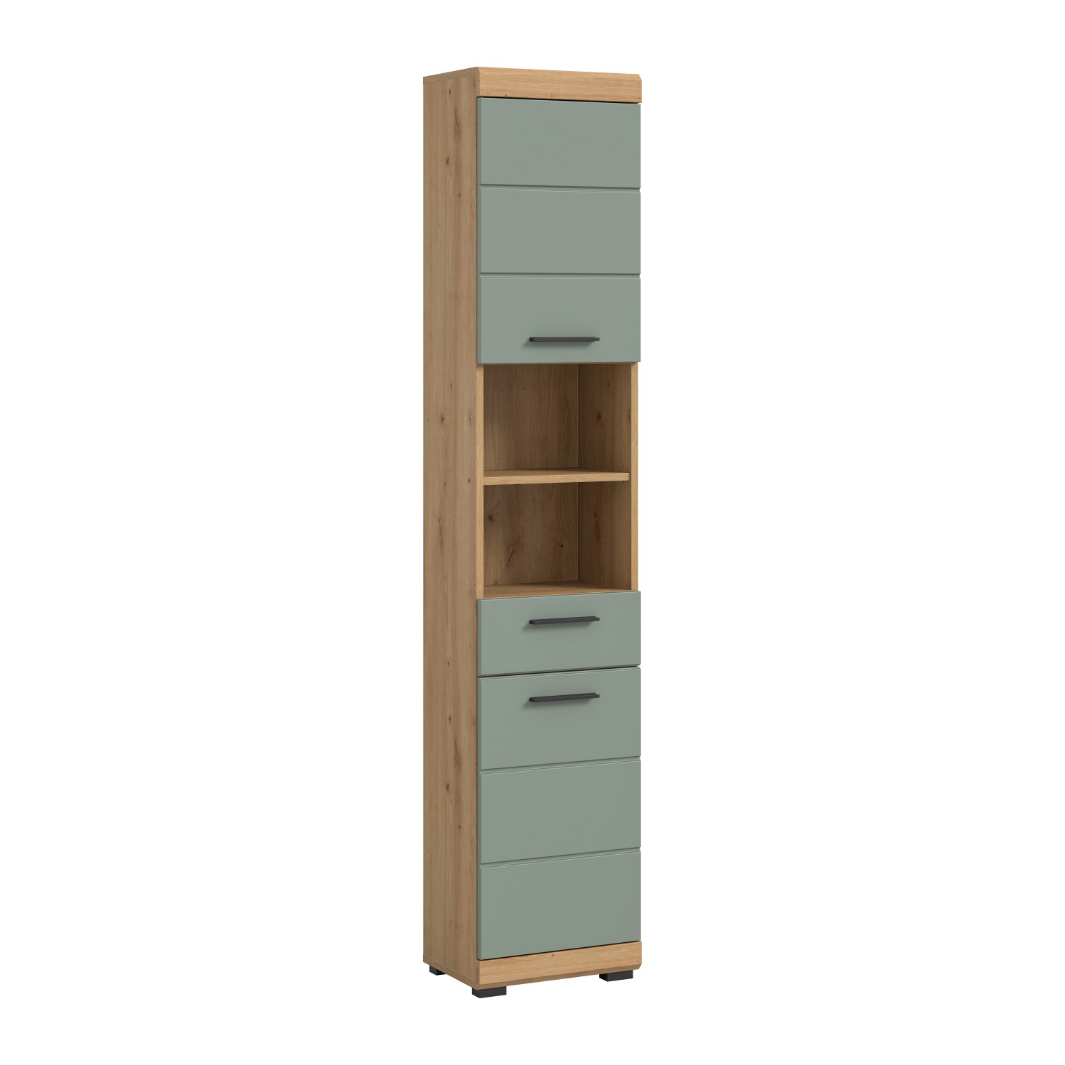 Hochschrank 37 cm x 191 cm x 31 cm Front Salbei FSC®