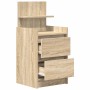 vidaXL Nachttisch mit 2 Schubladen Sonoma-Eiche 38x34x80 cm 861359_5