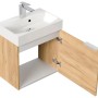 Posseik Badmöbel Cubi Slimline, Eiche Gold, 50 cm, mit Waschbecken und SoftClose-Funktion.