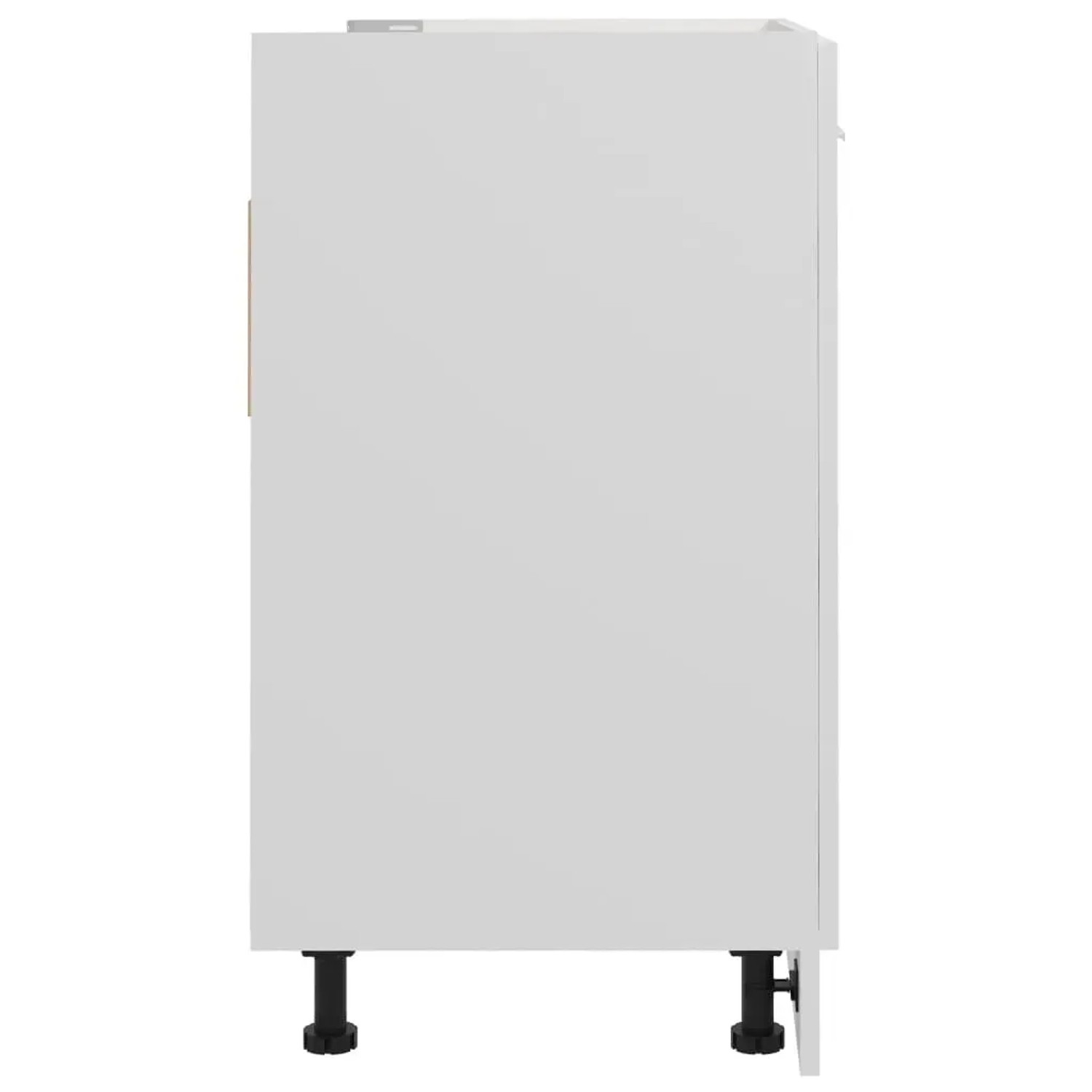 Weißer vidaXL Spülenunterschrank (80x46x81,5 cm) aus Holzwerkstoff für die Küche.