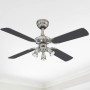 Westinghouse Deckenventilator Princess Euro, 105 cm, Zinn-Optik mit Beleuchtung und Zugketten.