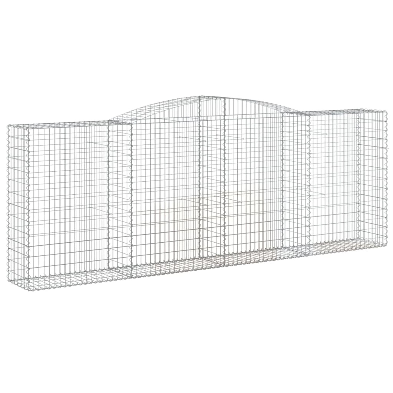 vidaXL Gabionen mit Hochbogen 20 Stk 400x50x140/160cm Eisen 1953966