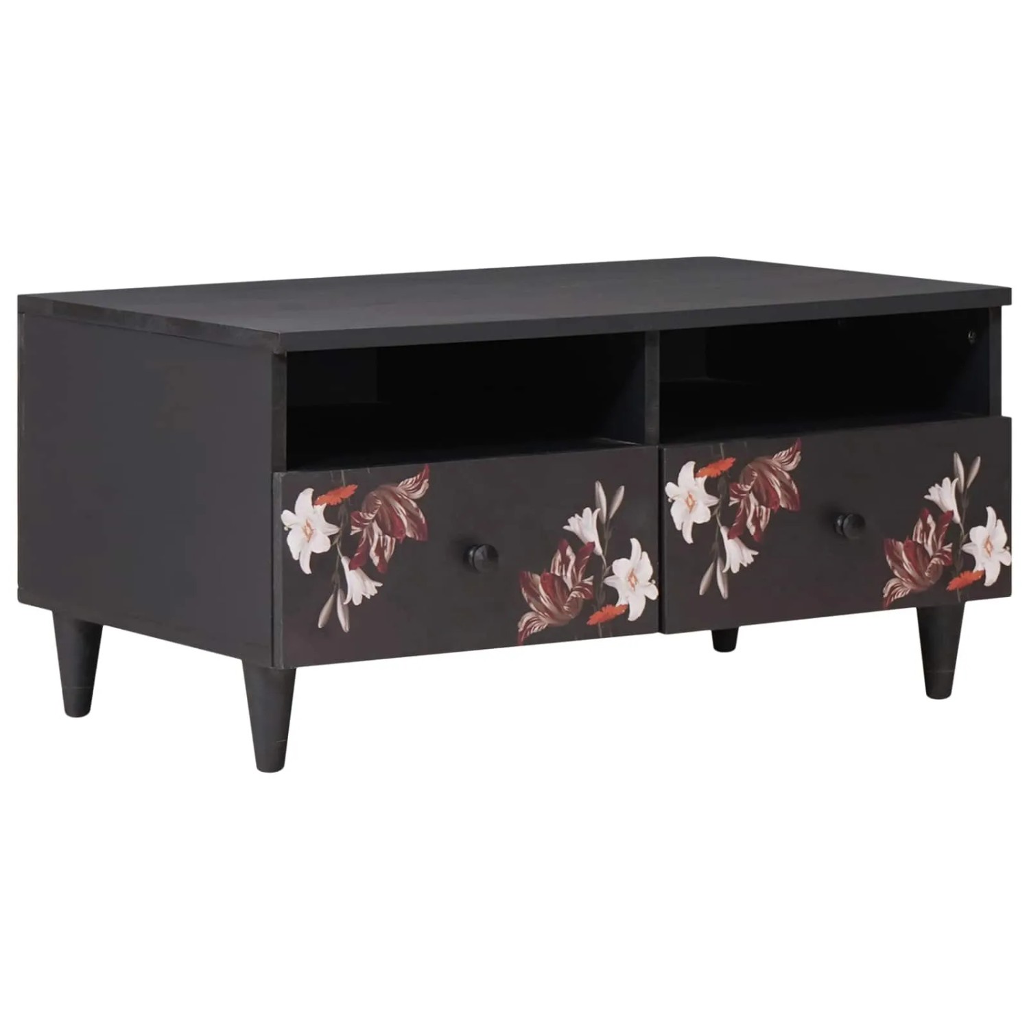 vidaXL Couchtisch Mehrfarbig 80 x 54 x 40 cm Massivholz Mango 4018713 günstig online kaufen