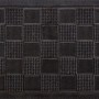 Schwarze Gummipinmatte 40x70 cm mit Beflockung im Schachbrettmuster für den Außenbereich.