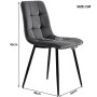 Merax Esstisch Set Rund 100cm Gold Dunkelgrau Samt_4