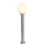 QAZQA Moderne Außenleuchte Pfahl Edelstahl 100 cm Sfera