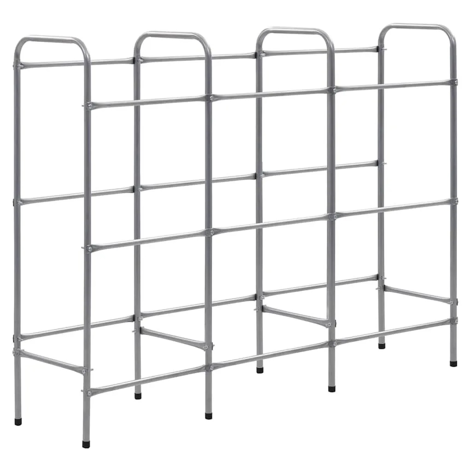 vidaXL Kistenregal für 9 Kisten Silbern 145x33x116 cm Stahl 285214