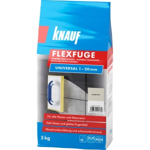 Knauf Flexfuge Universal Pergamon 5 kg: Fugenmörtel für Fliesen und Naturstein, ideal für innen und außen.
