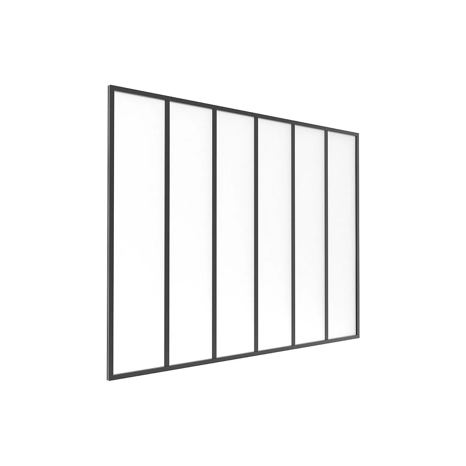 Vente-unique Glaswand Bayview Schwarz 180 cm