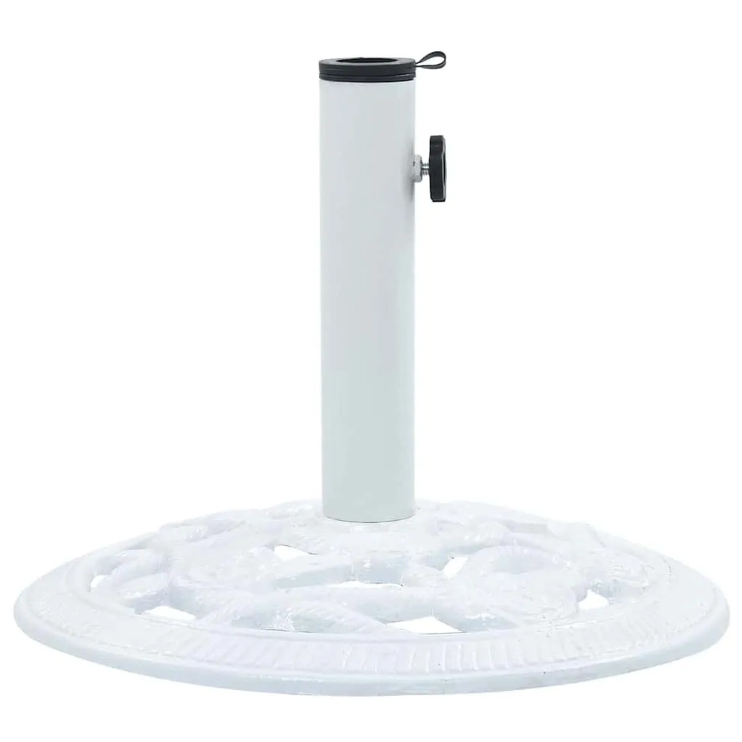 vidaXL Sonnenschirmständer Weiß 9 kg 40 cm Gusseisen 47864