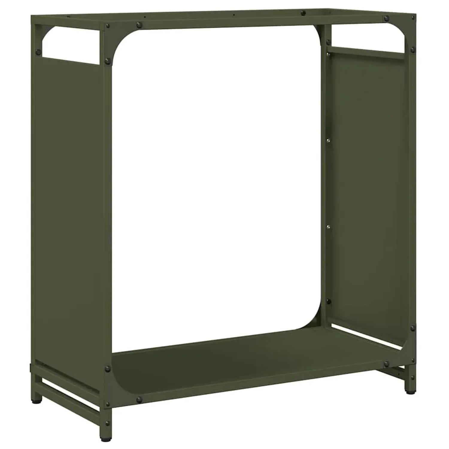 vidaXL Brennholzregal Olivgrün 60x28x65 cm Kaltgewalzter Stahl 864202