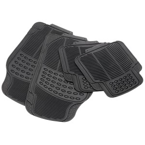 CMI Fußmatten-Set, 4-teilig, für Vorder- und Rücksitze, rutschfest und universell passend.