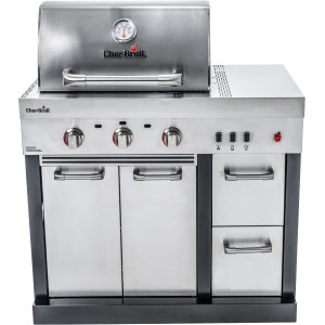 Char-Broil Outdoor-Küche Ultimate 3200 mit 3-Brenner Gasgrill aus Edelstahl.