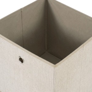 Sekey Aufbewahrungsbox 6er Set Beige Stoffboxen Faltboxen aus Vliesstoff mit Griff Faltbare Organizer Boxen für Schrank und Regal Kleidung