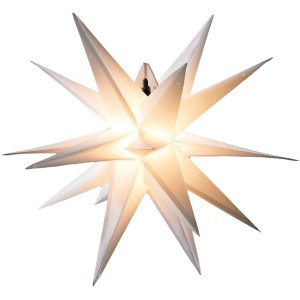 Weißer LED-Stern (Ø 35 cm) für den Außenbereich, Weihnachtsdekoration.