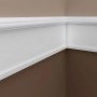 Flexible, weiße PROFHOME Wand- und Friesleiste (200 cm) im Neo-Klassizismus-Stil.