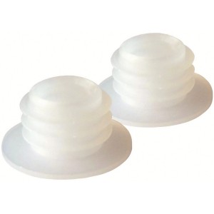 2 Sanitop-Wingenroth WC-Hülsen, universal, aus Kunststoff, Zubehör für Toilettensitze.