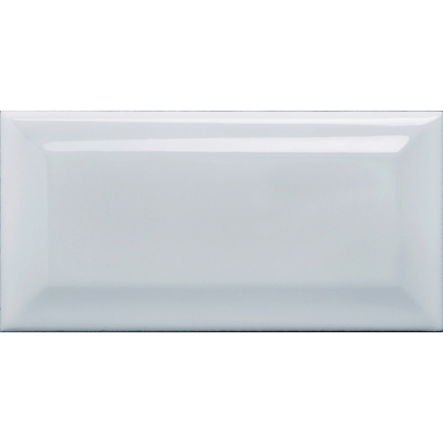 Wandfliese Metro Facette Grau Glasiert Glänzend 7,5 cm x 15 cm