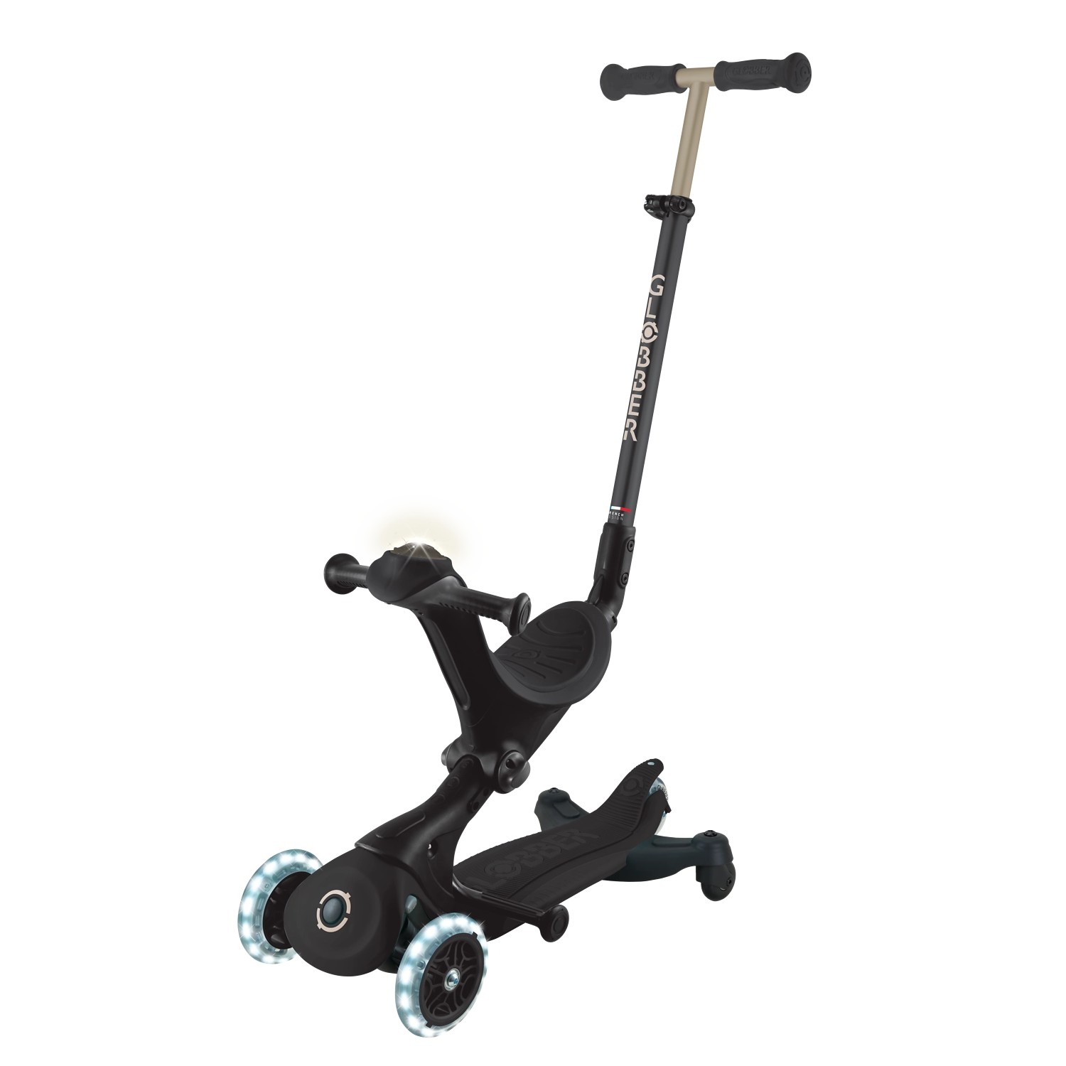 Globber Go-Up Deluxe Lights 360 3 in 1 Aufsitzrad Laufrad Scooter 3-Rädrig günstig online kaufen