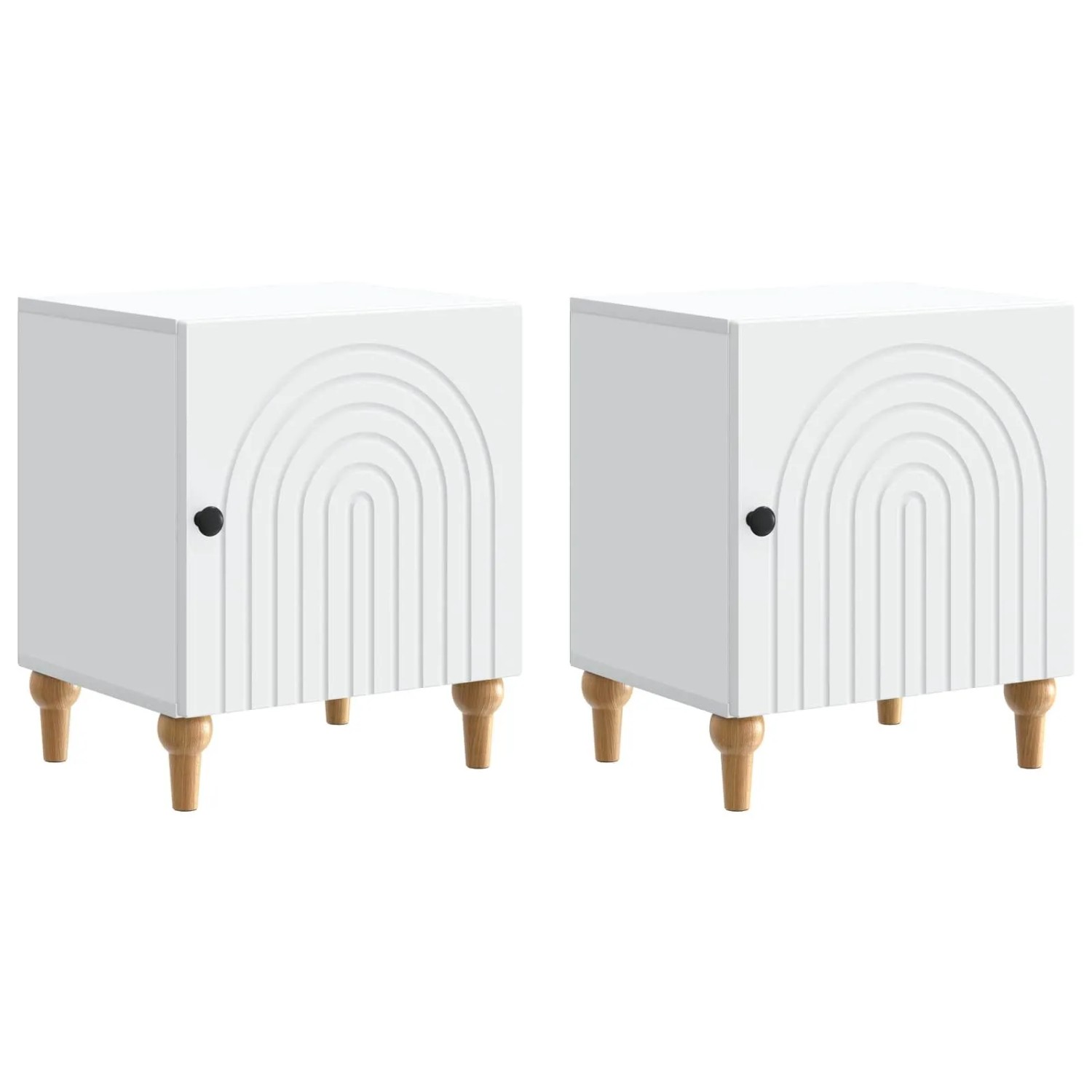 vidaXL Nachttisch 2 Stk Weiß 43 x 34,5 x 50 cm Holzwerkstoff 894106