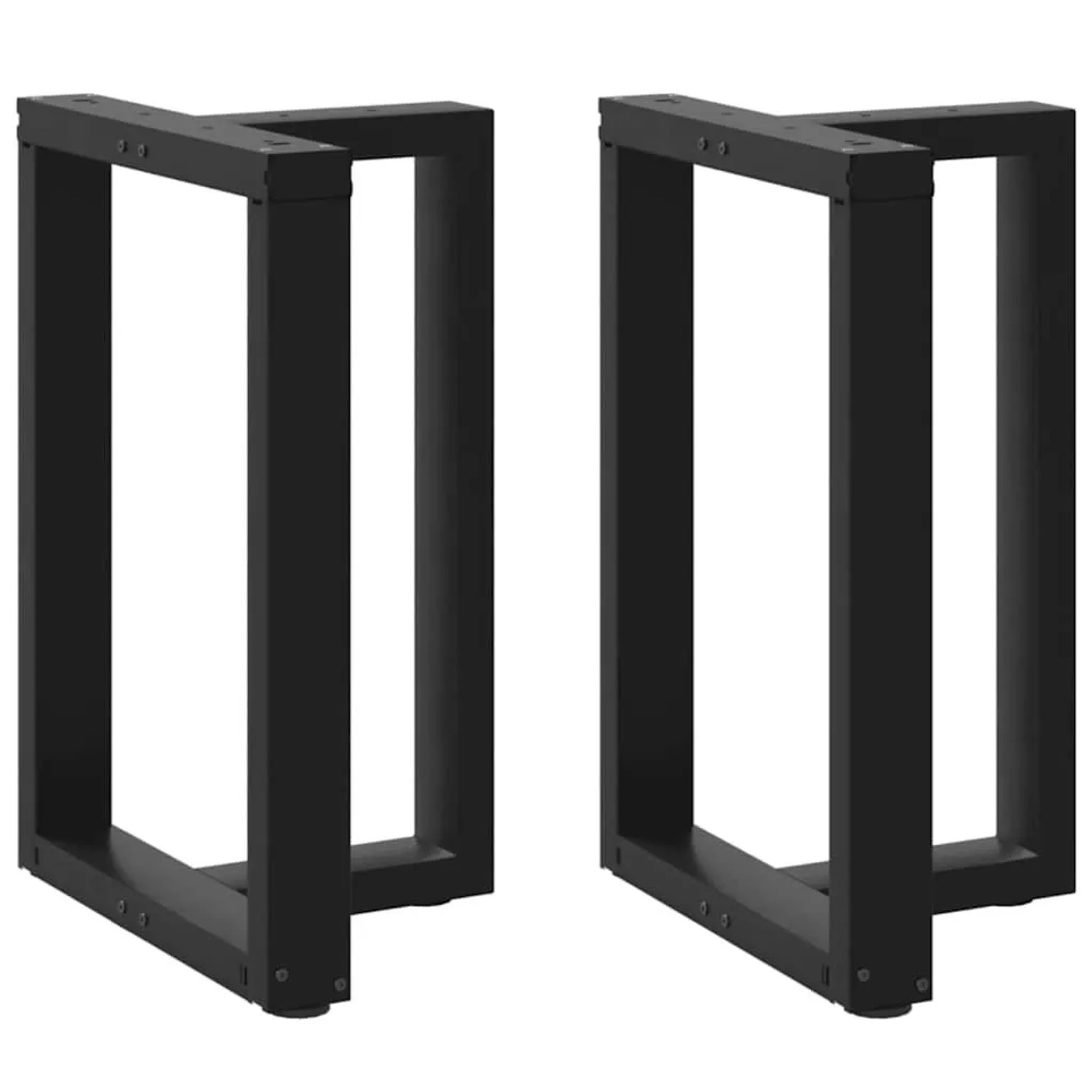 vidaXL Esstischbeine T-Form 2 Stk Schwarz 50x35x72-73 cm Stahl 4013048