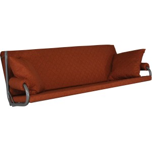 Angerer Hollywoodschaukel Auflage Joy Terra, terra-farben mit Rautenmuster, inkl. Kissen und Armröllchen.