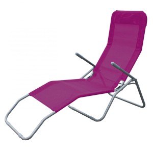 Lex Siestaliege Kippliege Sonnenliege Strandliege Gartenliege Klappbar Pflaume