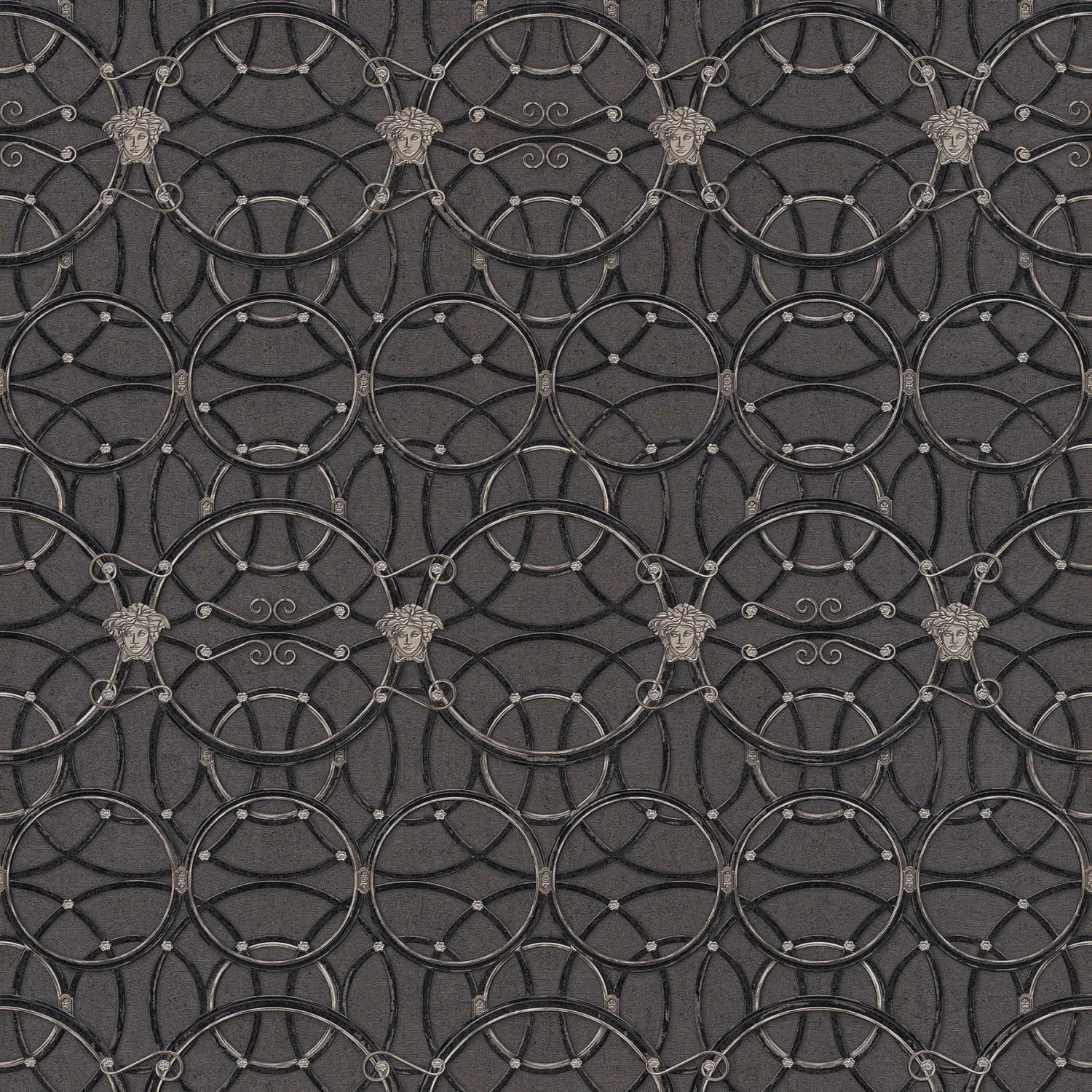 Tadessi Tapete Ornament M1-No.308 Vliestapete in Schwarz