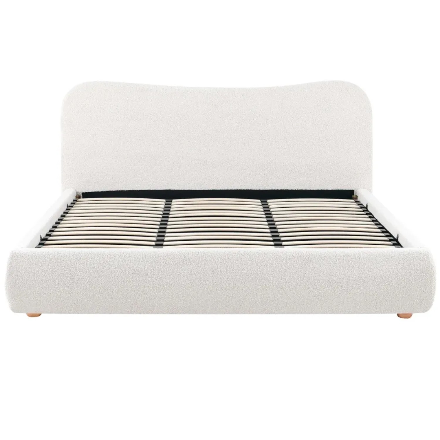 DELUKE Polsterbett OLE 180x200cm mit Stauraum 200x224x100cm Stoff Creme Bettgestell Doppelbett Modern