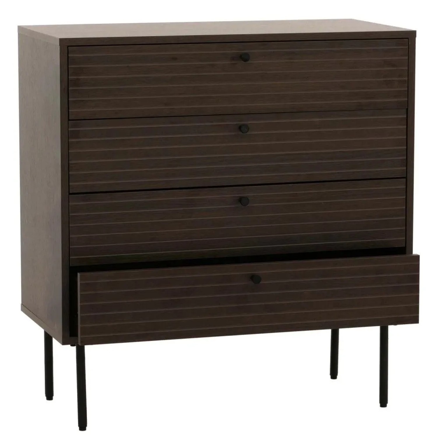 MCW Kommode N78 4 Schubladen Dunkelbraun