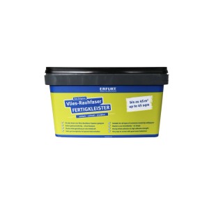 Erfurt Vlies-Rauhfaser Fertigkleister 10 kg im gelb-blauen Eimer. Gebrauchsfertiger Tapetenkleister für 45 m².
