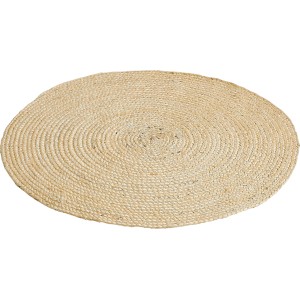 Runder, creme-farbener Luxor Living Teppich Ivo Ø 60 cm aus Jute und Baumwolle.