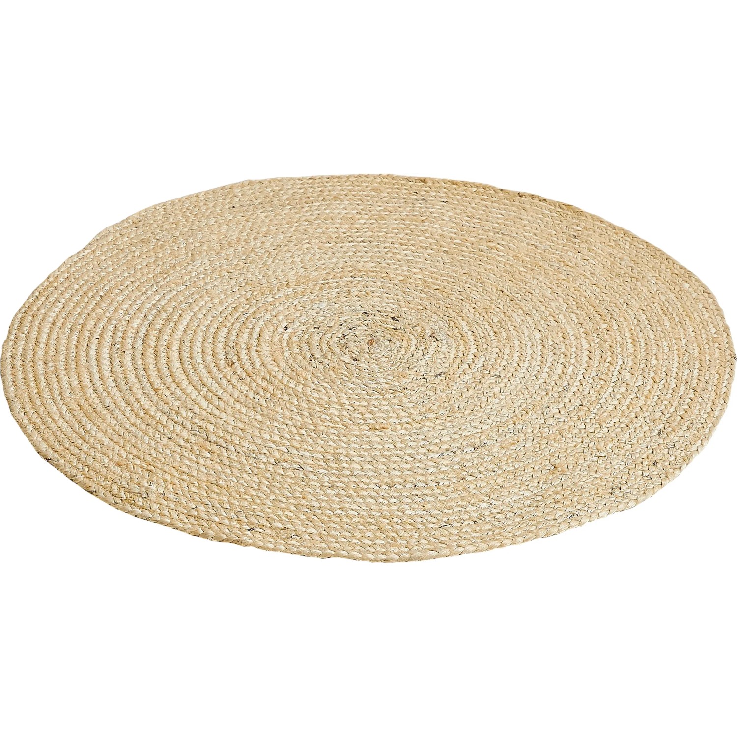 Runder, creme-farbener Luxor Living Teppich Ivo Ø 60 cm aus Jute und Baumwolle.