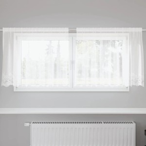 vidaXL Spitzenvorhang mit Vorhängen Weiß 200x80cm Polyester 4107761